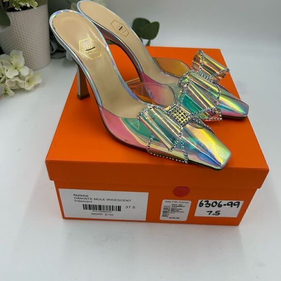Women’s Nalebe diamanté iridescent mule, size 37.5 made in Italy - Picture 10 of 10